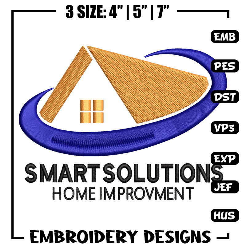 Smart solution embroidery design, Logo embroidery, Emb design, Embroidery shirt, Embroidery file, Digital download.jpg