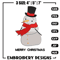 Snow man embroidery design, Chrismas embroidery, Emb design, Embroidery shirt, Embroidery file, Digital download.jpg