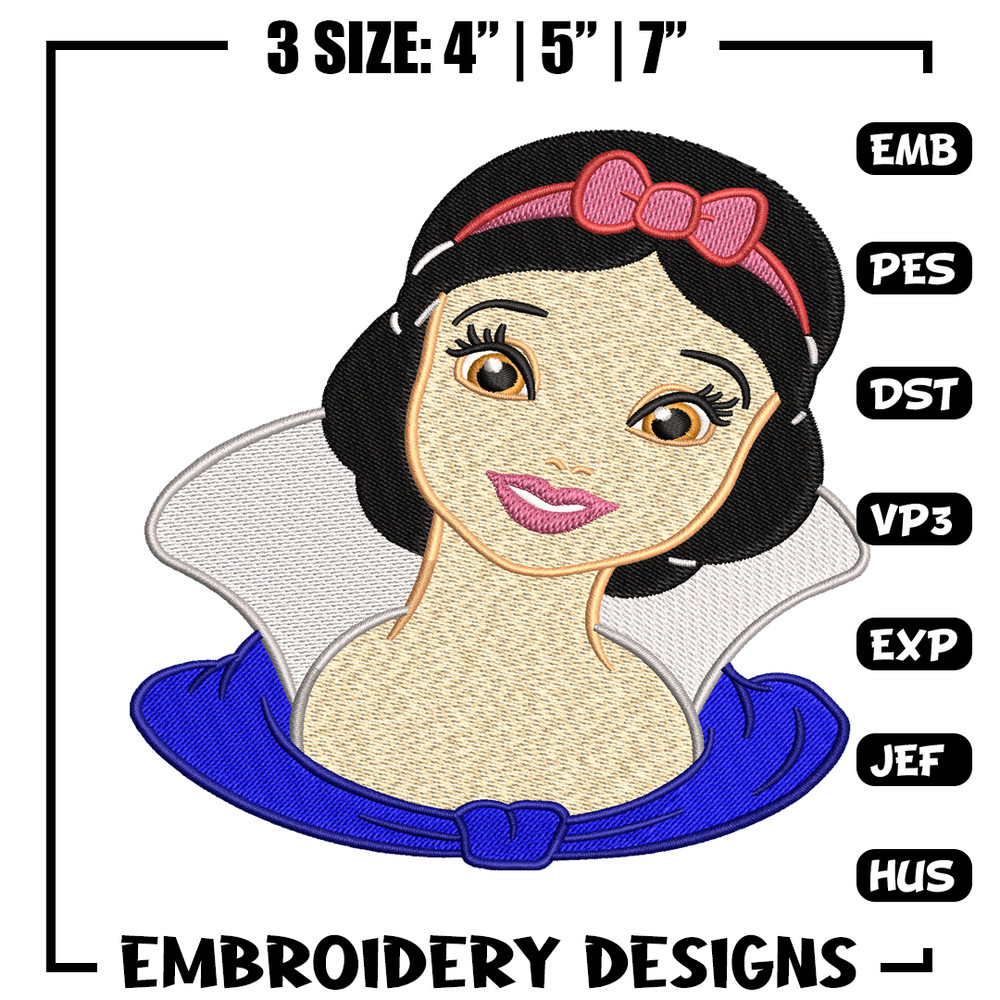Snow White embroidery design, Disney embroidery, Disney design, embroidery file, logo shirt, Digital download..jpg