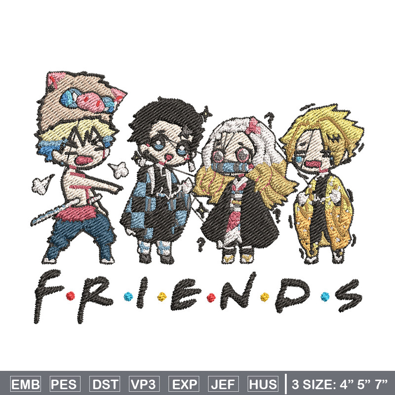Friends tanjiro embroidery design, Tanjiro embroidery, Embroidery shirt, Embroidery file, Anime design, Digital download.jpg