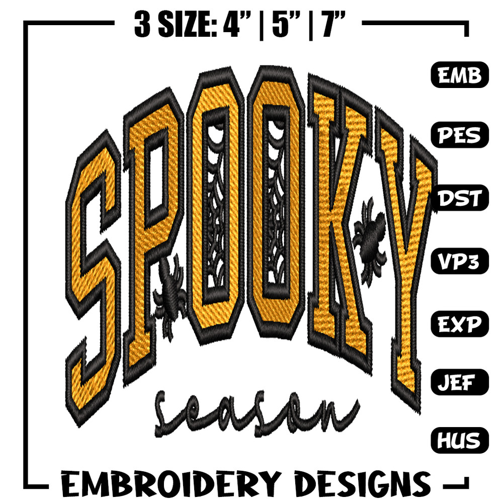 Spooky embroidery design, halloween embroidery, halloween design, embroidery file, logo shirt, Digital download..jpg