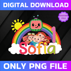 cocomelon personalized name and ages birthday png, cocomelon brithday png,cocomelon family birthday png, watermelon only