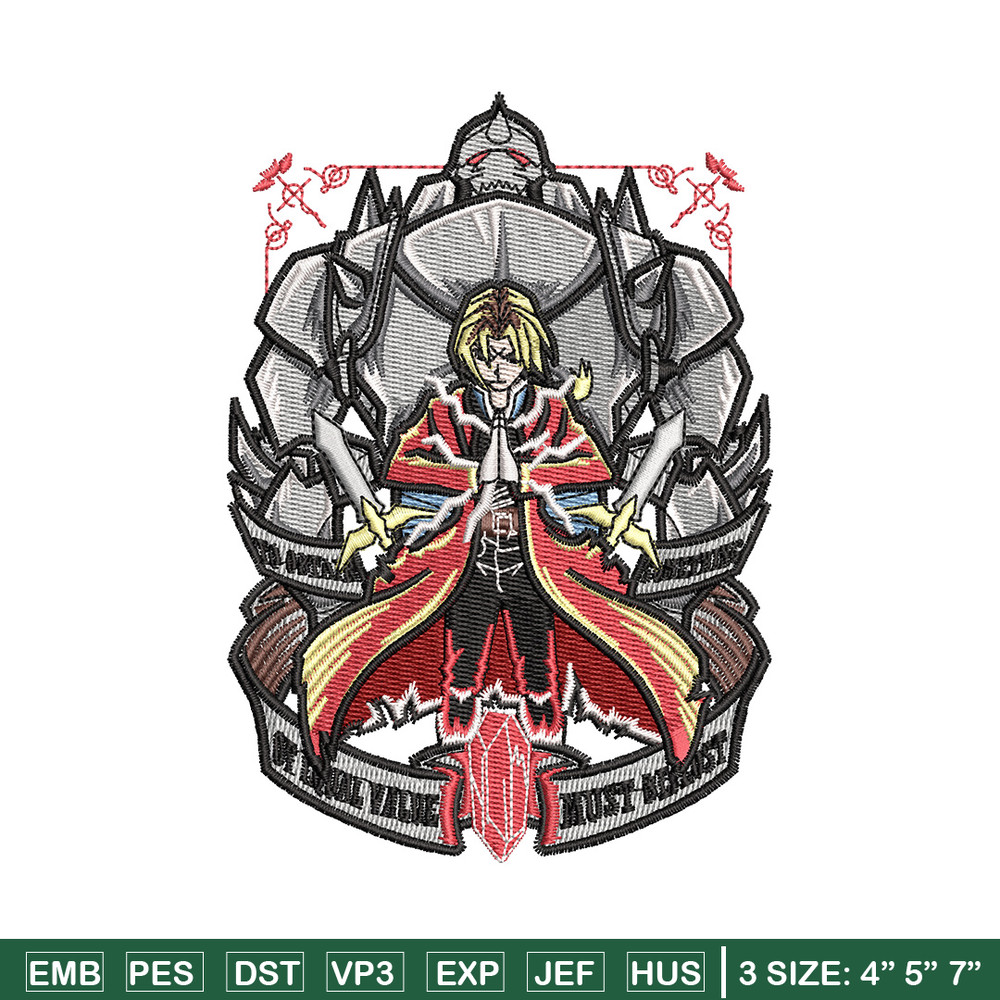 Full metal embroidery design, Full metal embroidery, Anime design, Embroidery shirt, Embroidery file, Digital download.jpg