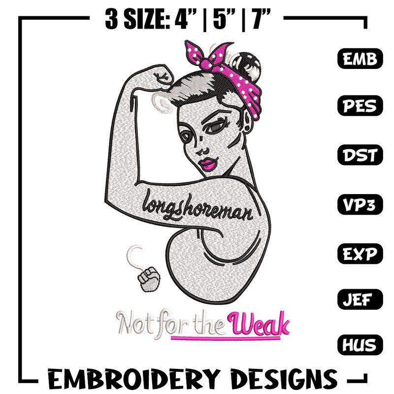 Strong lady embroidery design, Lady embroidery, Embroidery file,Embroidery shirt, Emb design, Digital download.jpg