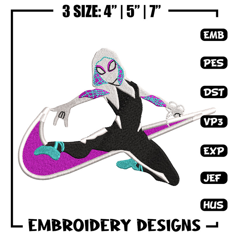 Superhero Nike embroidery design, Nike Spiderwen embroidery, Nike design, movie design, logo shirt, Digital download.jpg