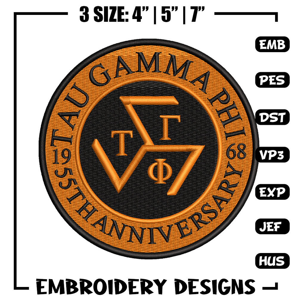 Tau Gamma Sigma embroidery design, logo embroidery, embroidery file, logo design, logo shirt, Digital download..jpg