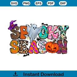 Spooky Season Ghost Halloween PNG Sublimation Download