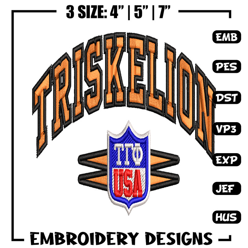 Triskelion logo embroidery design, Triskelion embroidery, logo design, embroidery file, logo shirt, Digital download..jpg