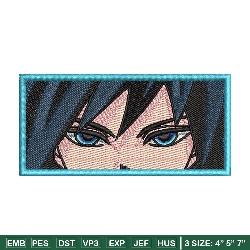 Giyu blue embroidery design, Giyu embroidery, Anime design, Embroidery shirt, Embroidery file, Digital download.jpg