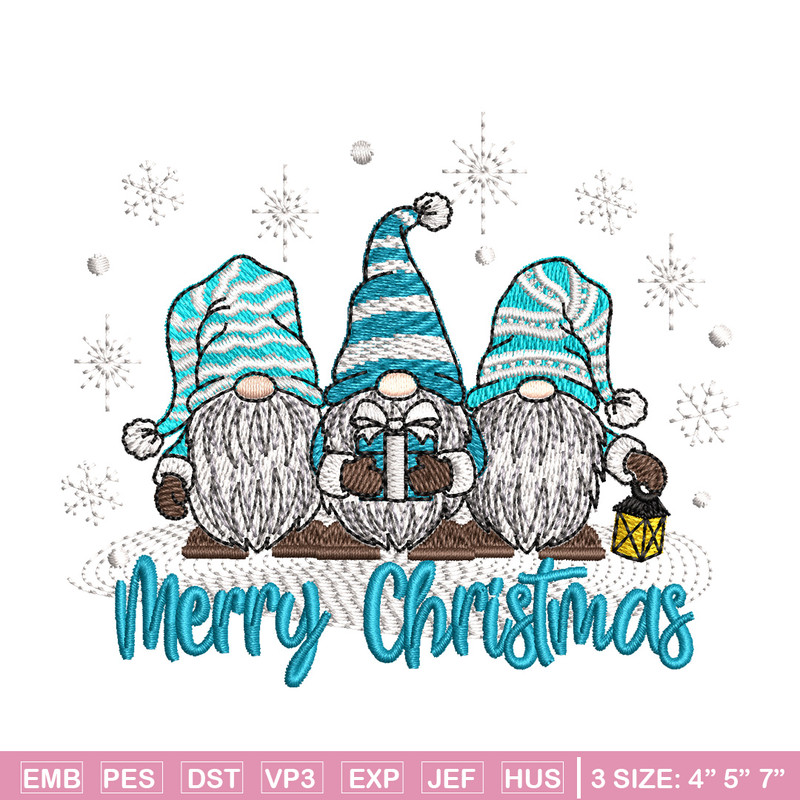 Gnomes embroidery design, Chrismas embroidery, Embroidery shirt, Embroidery file, Anime design, Digital download.jpg