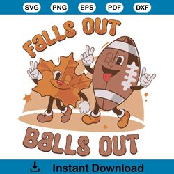 Falls Out Balls Out Football Tis The Season SVG Cutting File