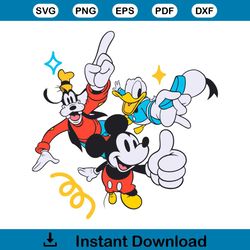 mickey goofy donald disney friends svg digital cricut file