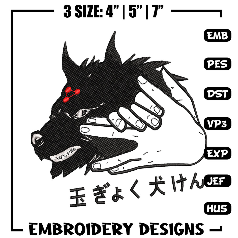 Wolf hand embroidery design, Wolf hand embroidery, logo design, Logo shirt, embroidery file, Digital download.jpg