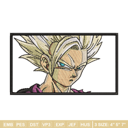 gohan ssj box embroidery design, dragonball embroidery, anime design, embroidery shirt, embroidery file,digital download