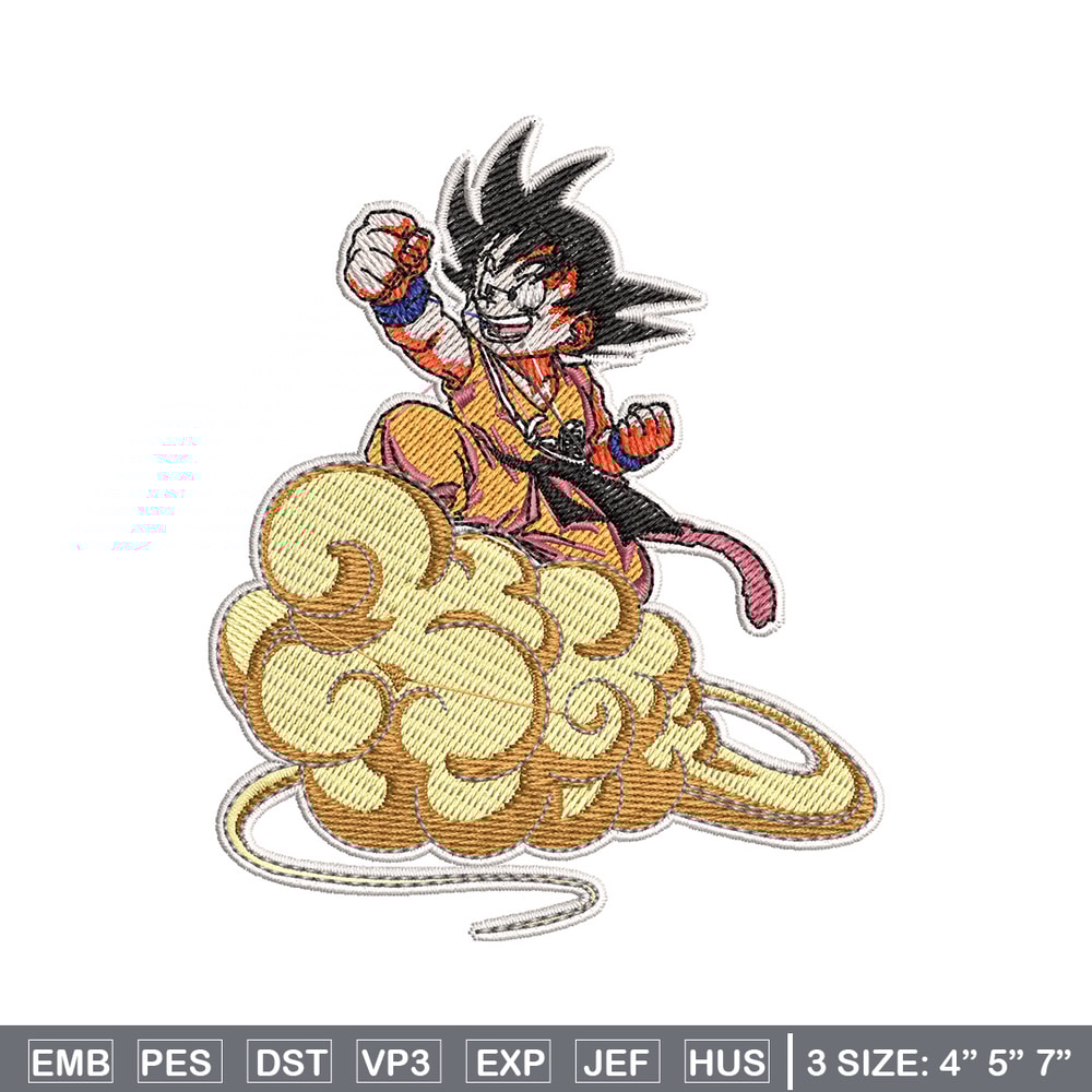 Goku kid embroidery design, Dragonball embroidery, Anime design, Embroidery shirt, Embroidery file, Digital download.jpg