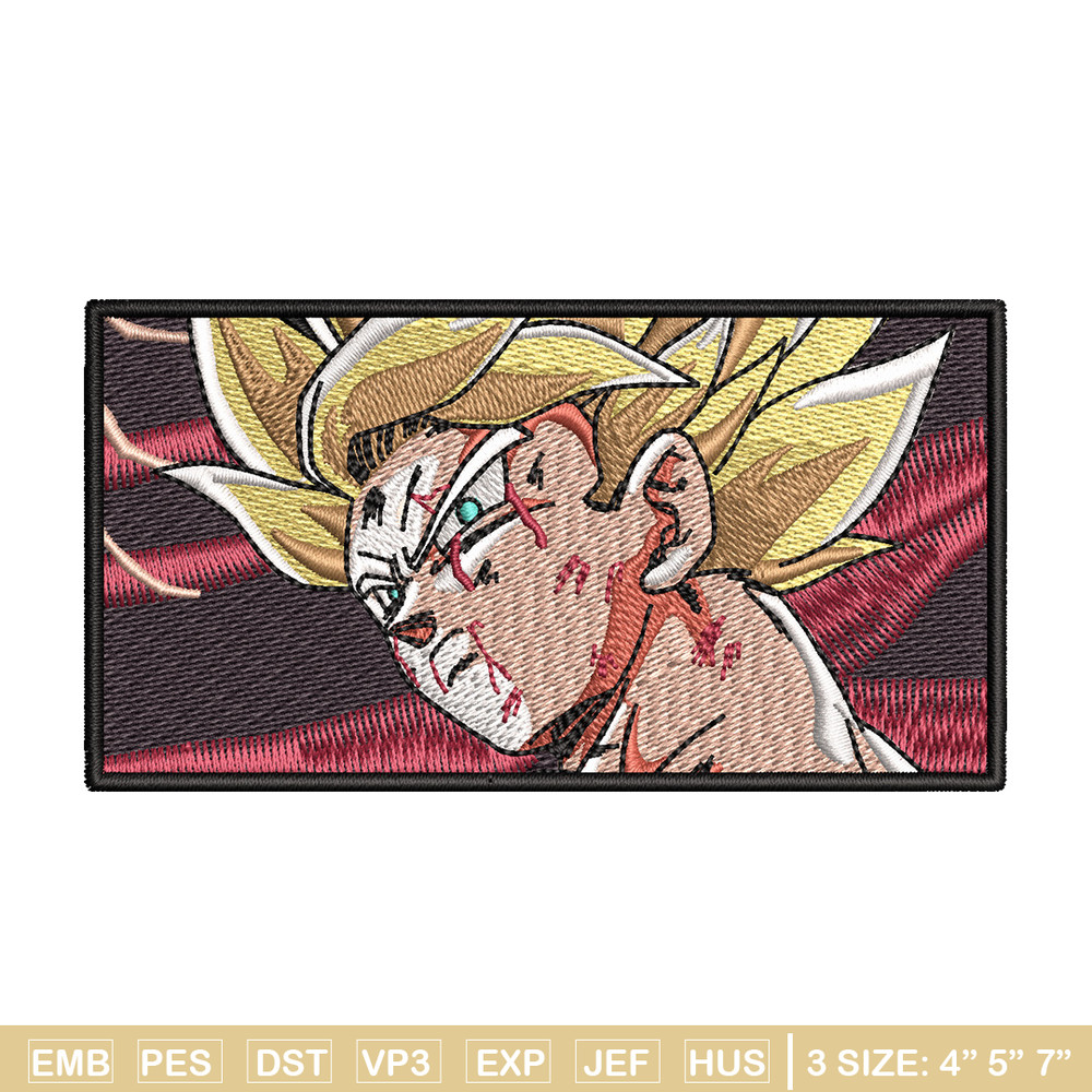 Goku ssj embroidery design, Dragonball embroidery, Anime design, Embroidery shirt, Embroidery file, Digital download.jpg