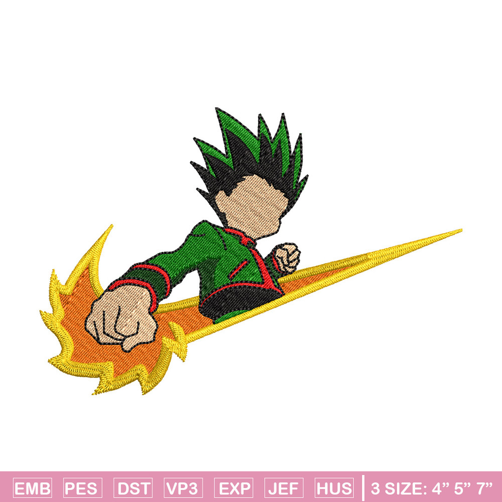 Gon punch nike embroidery design, Hxh embroidery, Anime design, Embroidery shirt, Embroidery file, Digital download.jpg