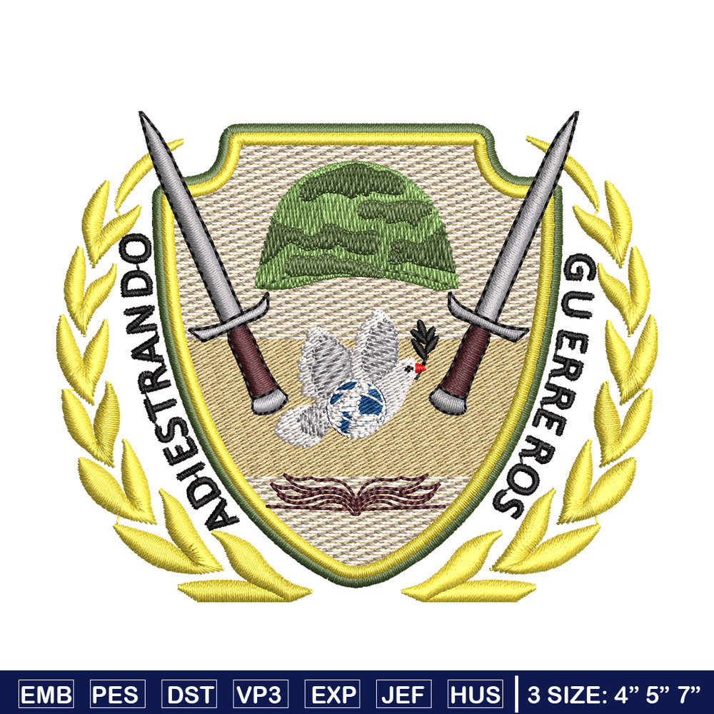 Adiestrando guerreros logo embroidery design, logo embroidery, logo design, Embroidery shirt, Instant download.jpg