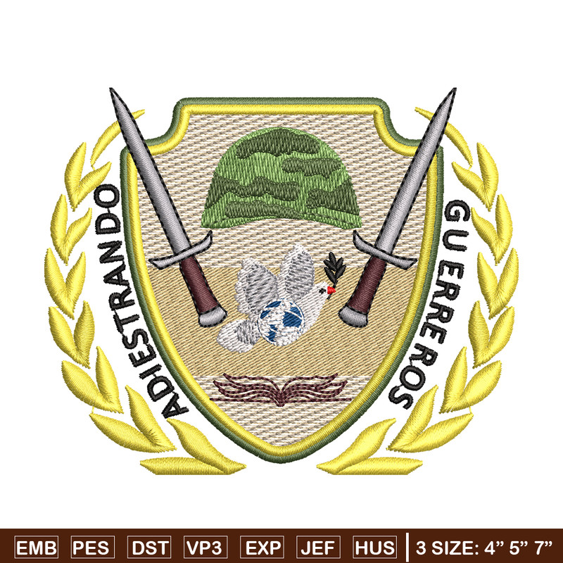 Adiestrando guerreros logo embroidery design, logo embroidery, logo design, Embroidery shirt, Instant download.jpg