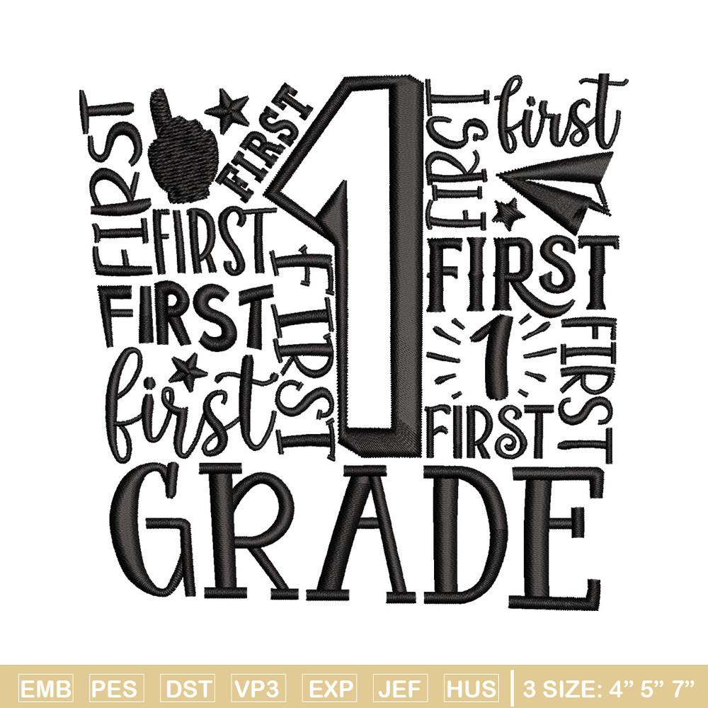 Grade 1 embroidery design, Logo embroidery, Embroidery file, Embroidery shirt, Emb design, Digital download.jpg