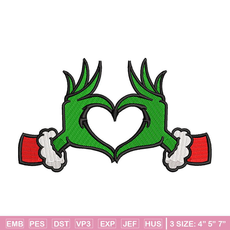 Hand heart embroidery design, Chrismas embroidery, Embroidery file, Embroidery shirt, Emb design, Digital download.jpg