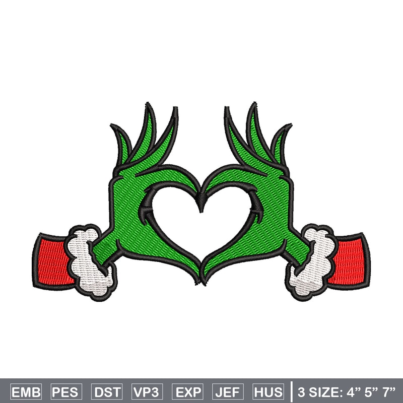 Hand heart embroidery design, Chrismas embroidery, Embroidery file, Embroidery shirt, Emb design, Digital download.jpg