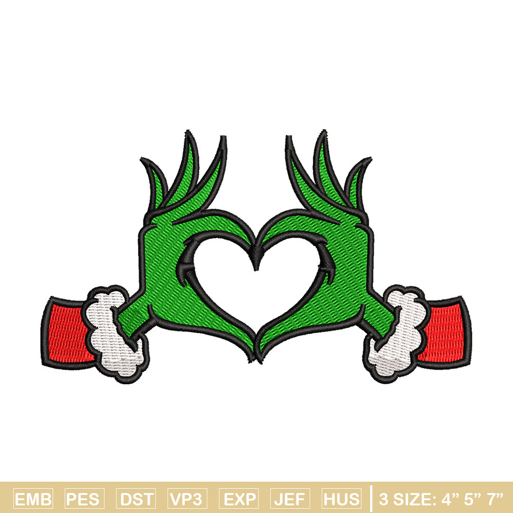 Hand heart embroidery design, Chrismas embroidery, Embroidery file, Embroidery shirt, Emb design, Digital download.jpg