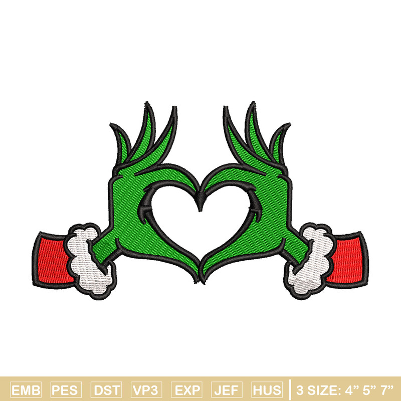 Hand heart embroidery design, Chrismas embroidery, Embroidery file, Embroidery shirt, Emb design, Digital download.jpg