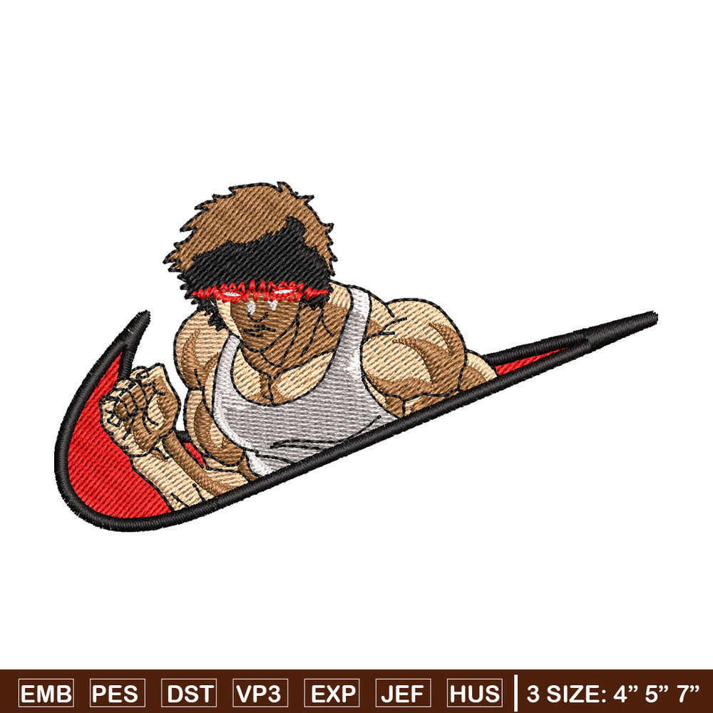 Baki angry face nike embroidery design, Baki embroidery, Nike design, anime design, anime shirt, Digital download.jpg