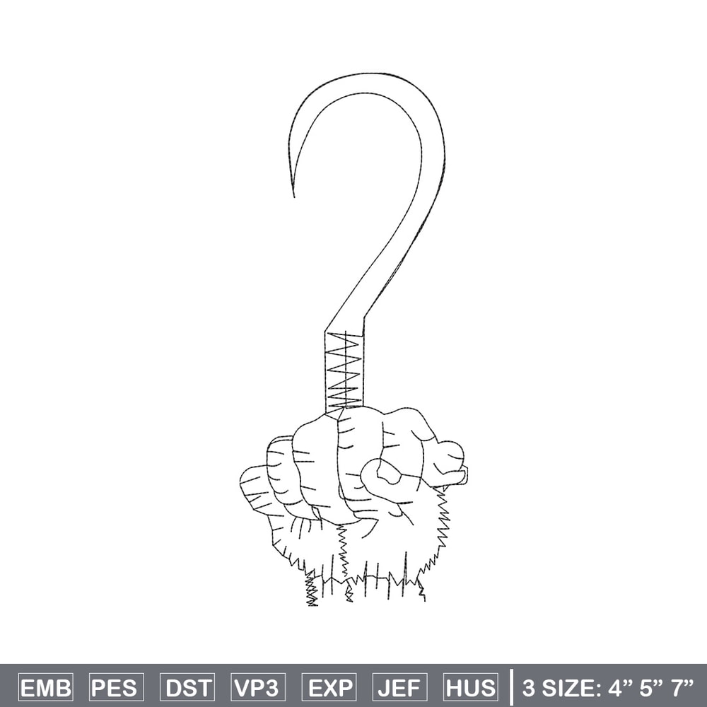 Hook design embroidery design, Hook embroidery, Embroidery file, Embroidery shirt, Emb design, Digital download.jpg