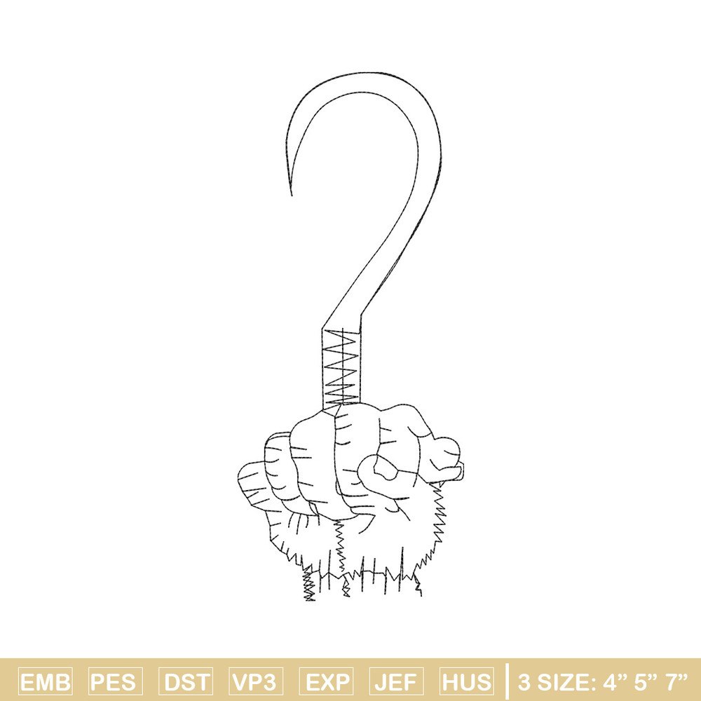 Hook design embroidery design, Hook embroidery, Embroidery file, Embroidery shirt, Emb design, Digital download.jpg