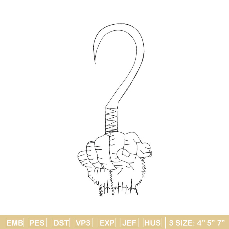 Hook design embroidery design, Hook embroidery, Embroidery file, Embroidery shirt, Emb design, Digital download.jpg