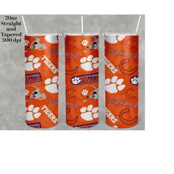 clemson college tumbler wrap - 20 ounce skinny