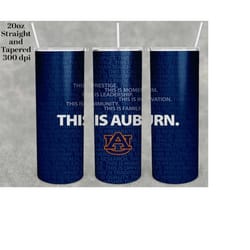 auburn tiger_s tumbler 20 oz skinny | stitch | tumbler sublimation designs, full tumbler wrap, digital downloads| png