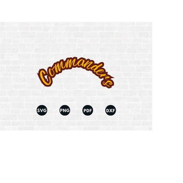 Commanders Svg, Commanders Stencil, Commanders Template, Foo | Inspire ...