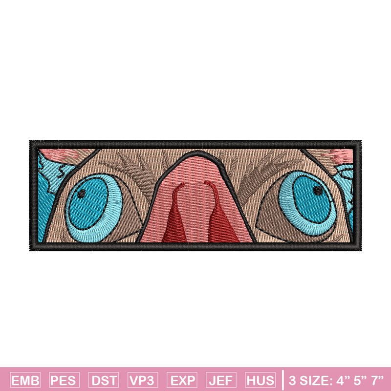 Inosuke mask embroidery design, Inosuke embroidery, Anime design, Embroidery shirt, Embroidery file,Digital download.jpg