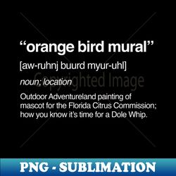 Orange Bird Sublimation PNG - Vibrant Colors for Creative Crafting