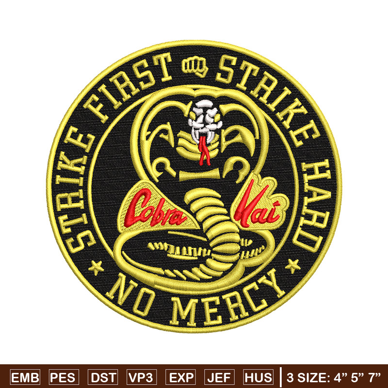 Cobra Kai Logo embroidery design, Cobra Kai embroidery, logo design, Embroidery shirt, logo shirt, Instant download.jpg