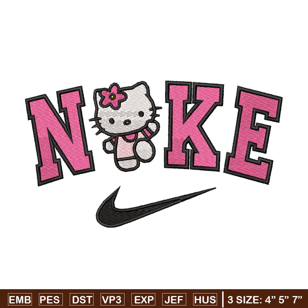 Cute Kawaii Hello Kitty Nike embroidery design, logo embroidery, nike design, logo design, logo shirt, Digital download.jpg