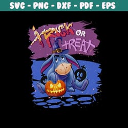 retro trick or treat eeyore halloween png download