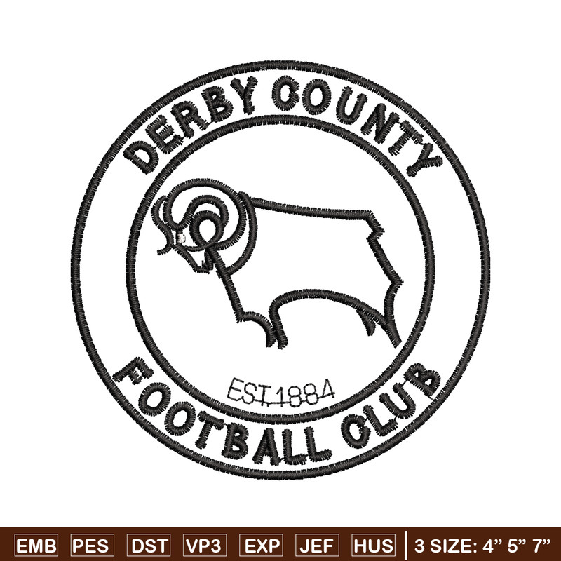 Derby Logo embroidery design, Derby Logo embroidery, logo design, Embroidery shirt, logo shirt, Instant download.jpg