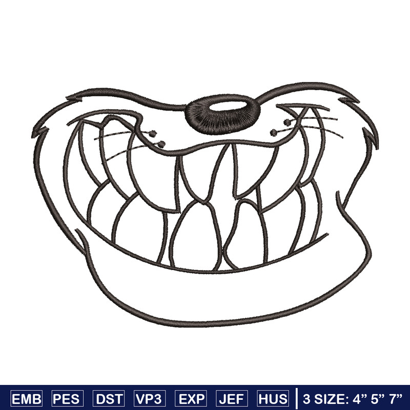 Dog black white embroidery design, cartoon embroidery, cartoon design, Embroidery file, cartoon shirt, Instant download.jpg