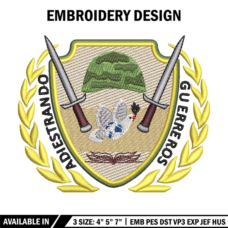 Adiestrando guerreros logo embroidery design, logo embroidery, logo design, Embroidery shirt, Instant download.jpg