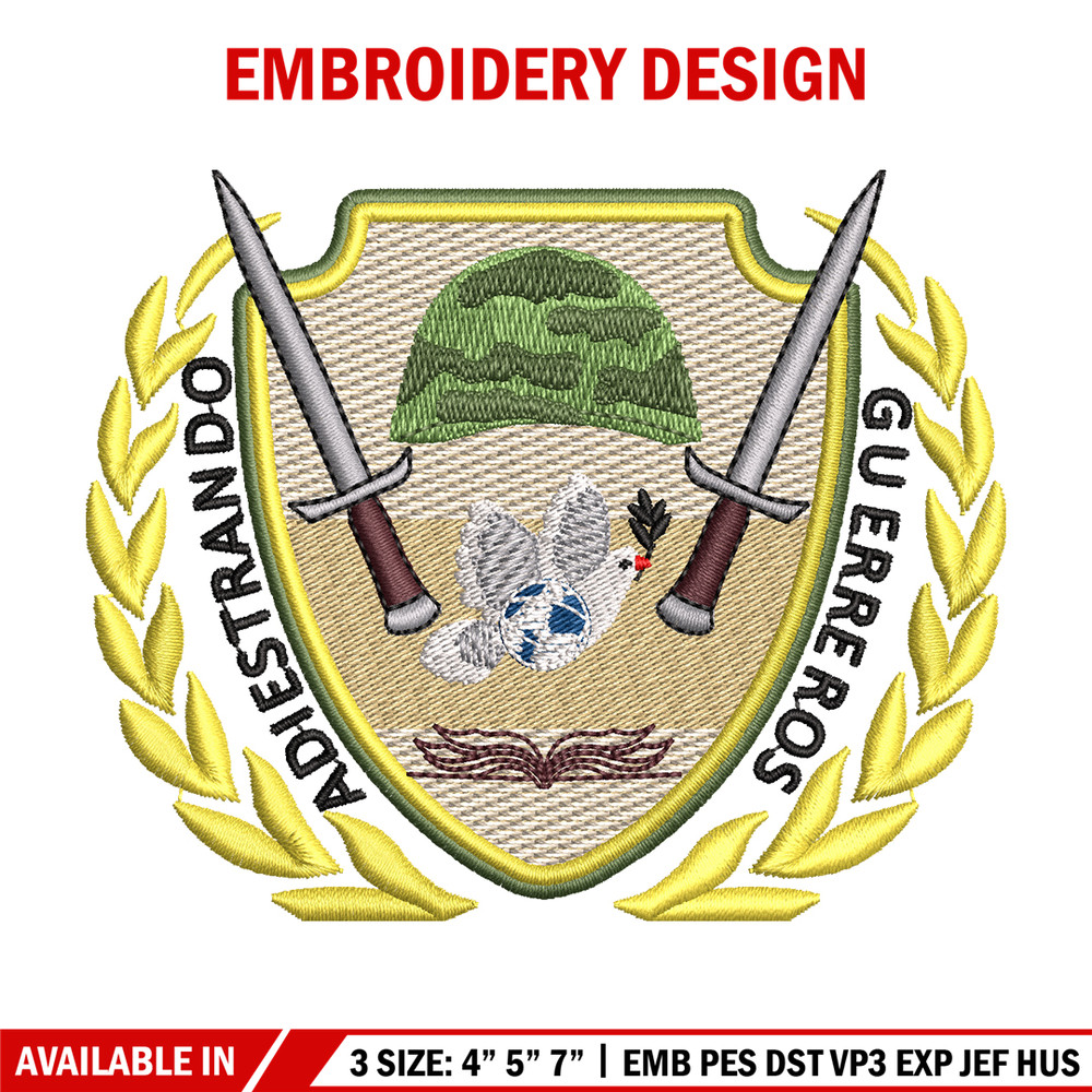 Adiestrando guerreros logo embroidery design, logo embroidery, logo design, Embroidery shirt, Instant download.jpg