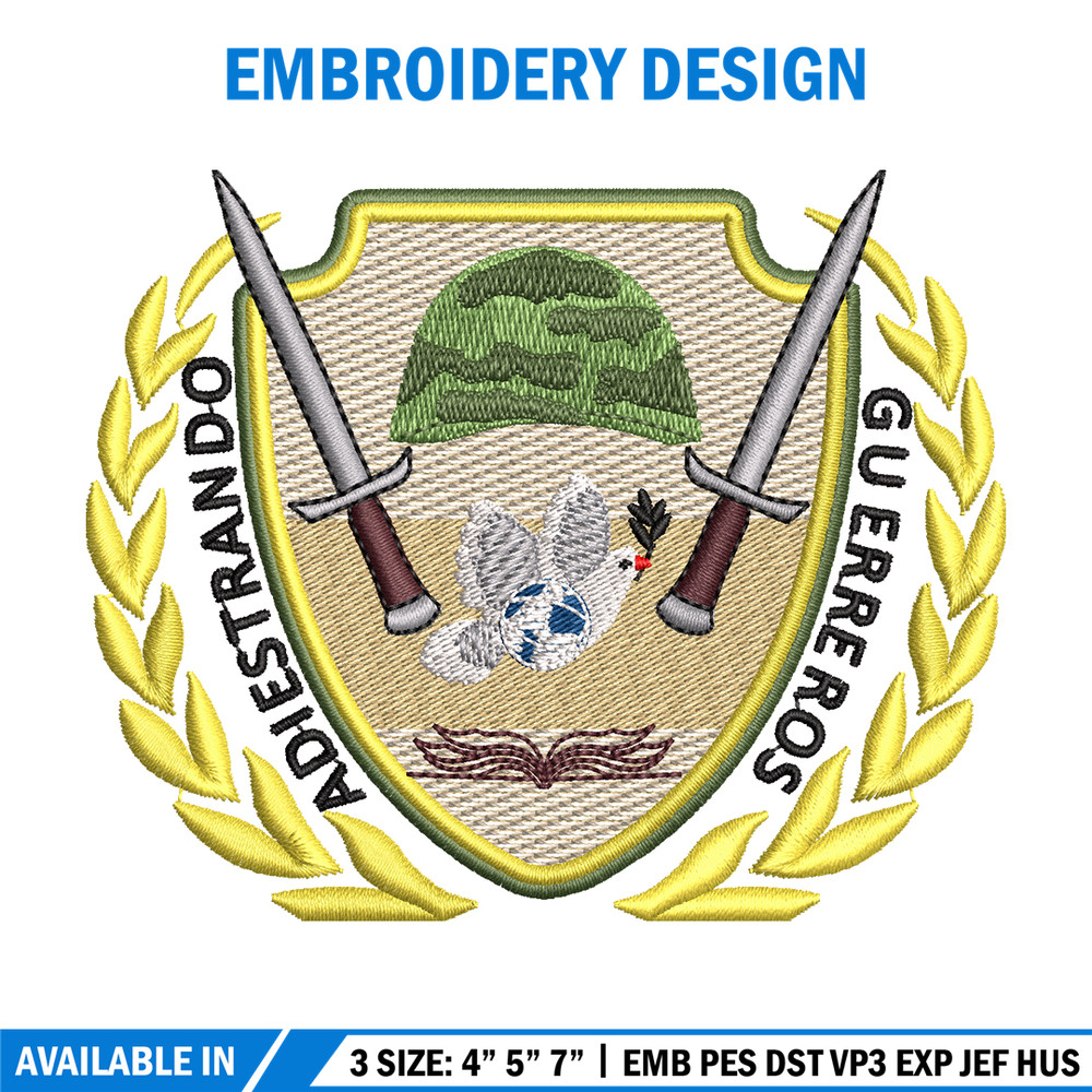 Adiestrando guerreros logo embroidery design, logo embroidery, logo design, Embroidery shirt, Instant download.jpg