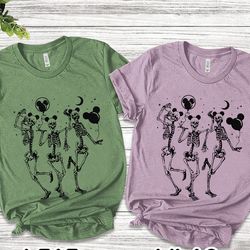disney skeleton comfort colors shirt, skeleton mickey halloween sweatshirt, mickey balloon t-shirt, funny halloween disn