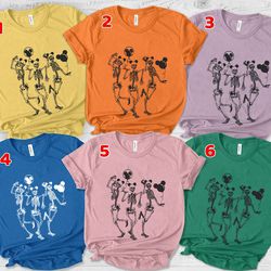 disney skeletons comfort colors t-shirt, skeleton mickey sweatshirt, mickey head balloon shirt, disney halloween sweatsh