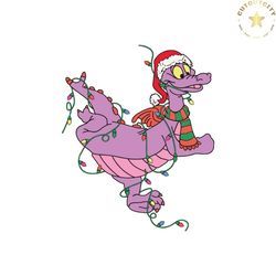 santa figment dragon christmas lights svg download