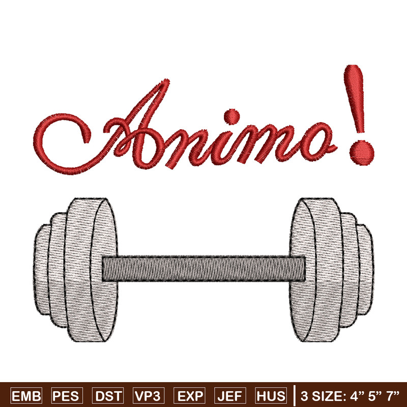 Dumbbell Logo embroidery design, logo embroidery, logo design, Embroidery file, logo shirt, Instant download..jpg
