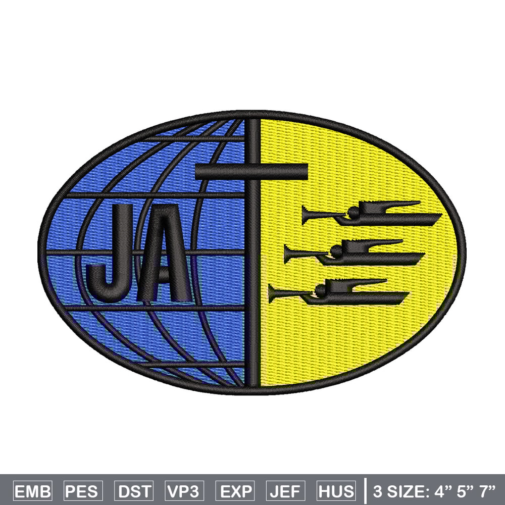 Ja logo embroidery design, Logo embroidery, Embroidery file, Embroidery shirt, Emb design, Digital download.jpg
